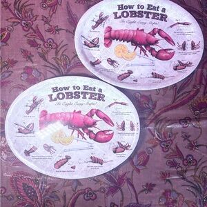 8 How to Eat a Lobster Illustrated Plates -  Lobster Design New